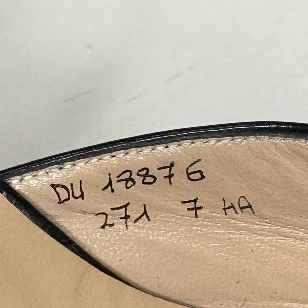 Salvatore Ferragamo Womens Sz 7 4A Black Patent Leather Slingback Clear Strap - Picture 7 of 16